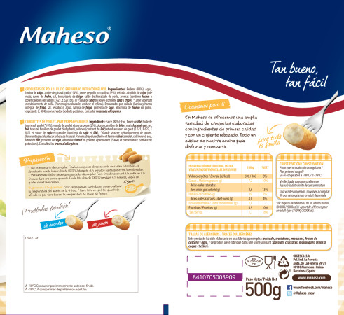 Croqueta casera de Pollo (bolsa de 500g)