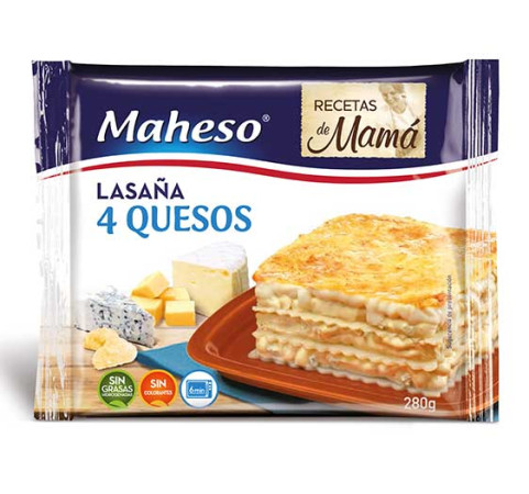 Lasaña de 4 quesos (1ud x 280g)