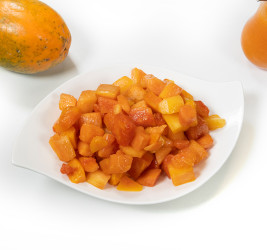 Papaya en dados