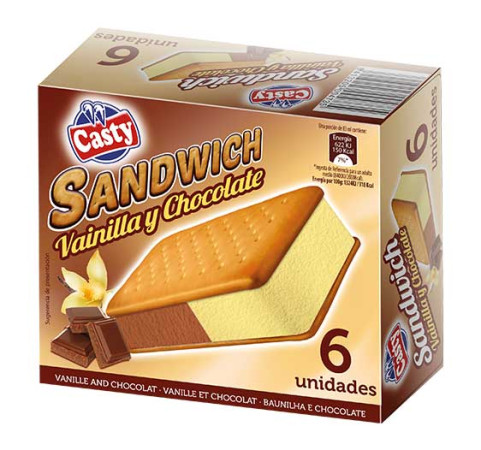 Sandwich Vainilla y Chocolate (pack de 6uds)