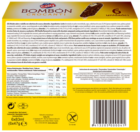 Bombón Crocanti Vainilla (pack de 6uds)