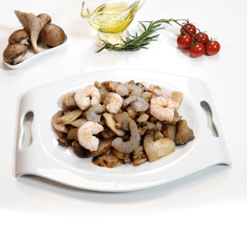 Revuelto de Setas y Gambas