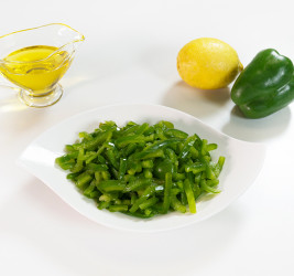 Pimiento verde en tiras